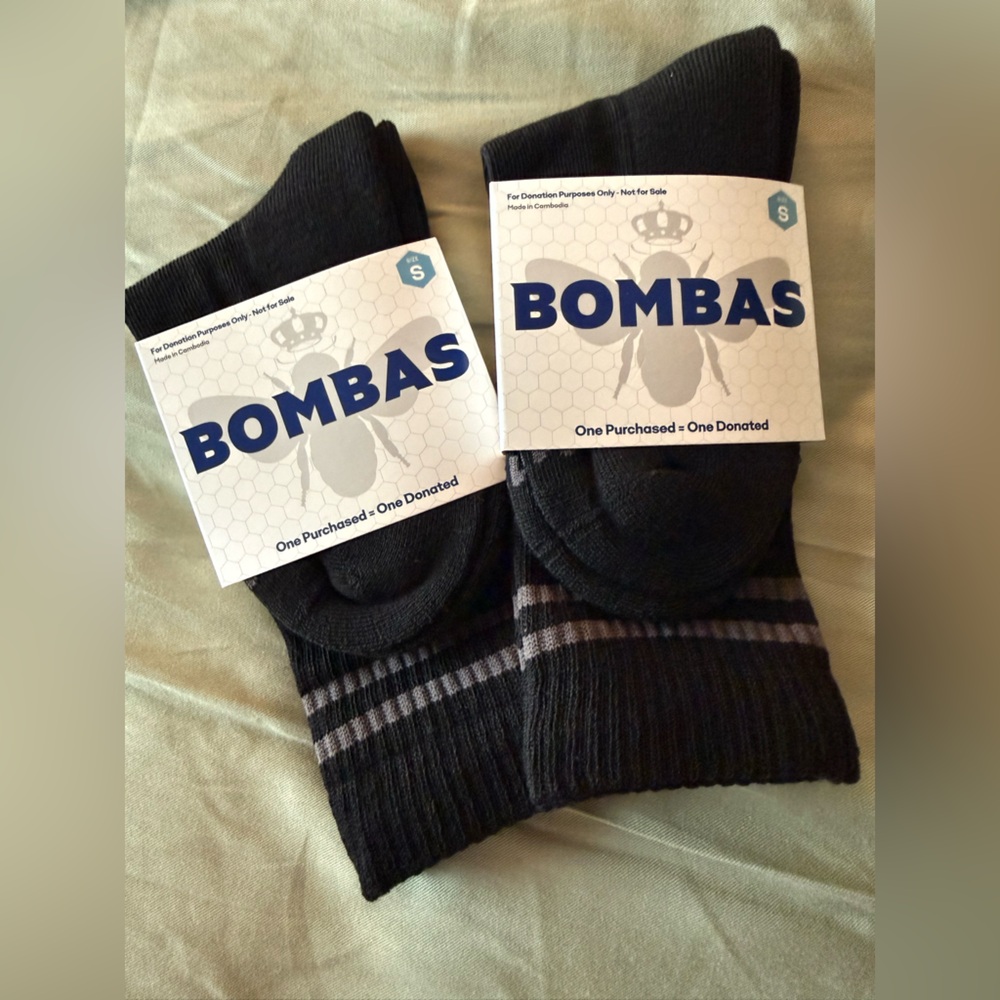 Bombas Men's Black Crew Sock